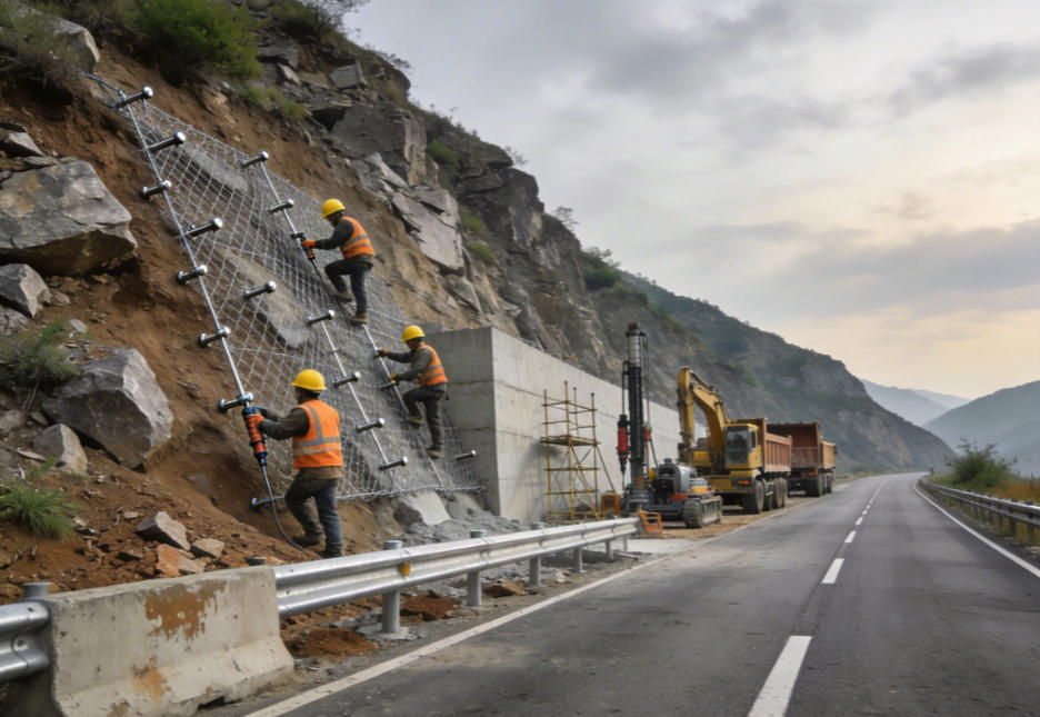 南头镇公路道路护坡